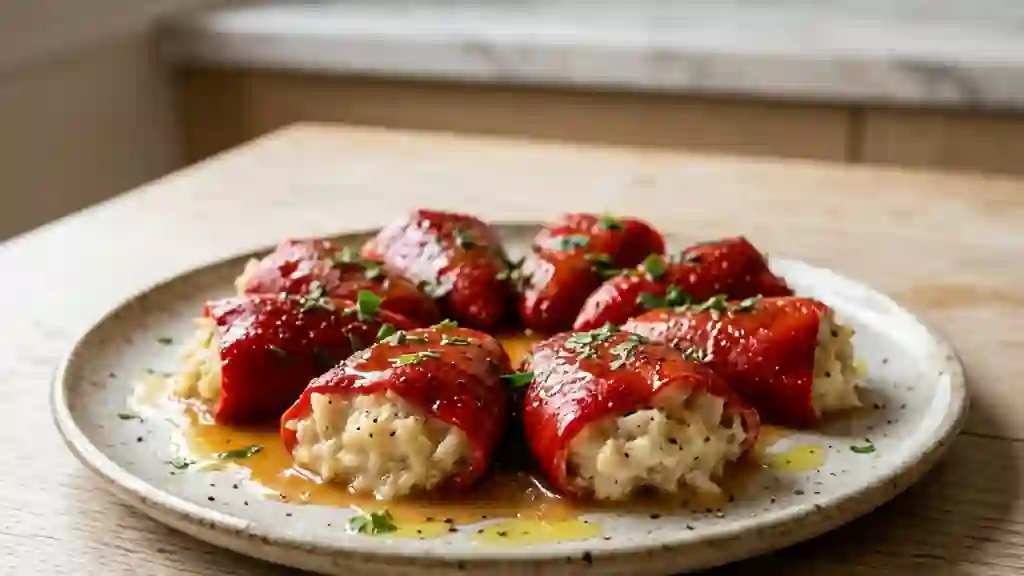 Piquillos farcis à la morue onctueuse - Photo de présentation