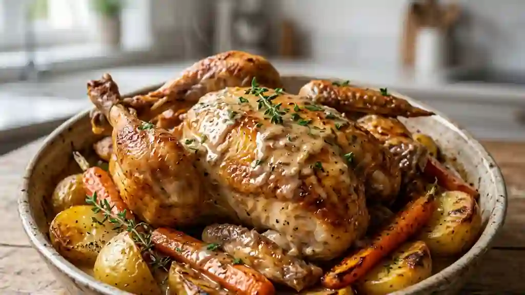 Pintadeau rôti et sa sauce onctueuse au Pineau - Photo de présentation