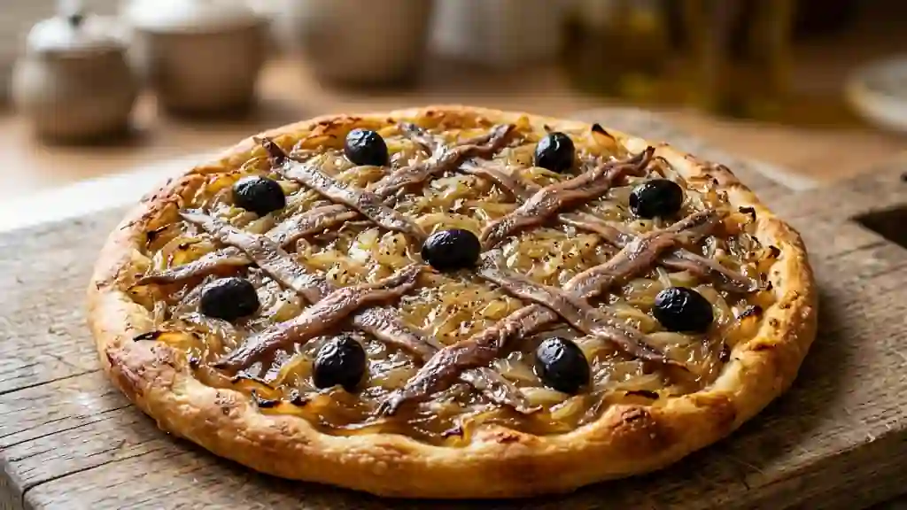 Pissaladière croustillante aux oignons confits - Photo de présentation
