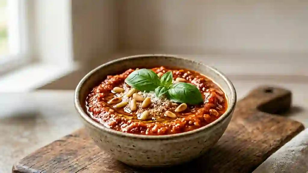 Pistou rouge intense aux tomates séchées - Photo de présentation