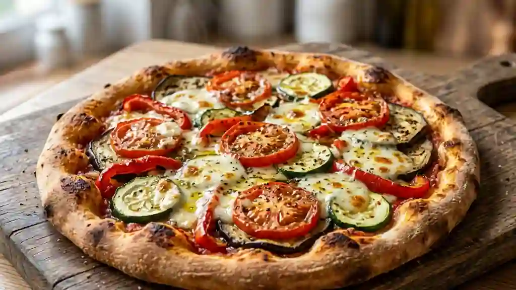 Pizza Croustillante aux Légumes Fondants - Photo de présentation