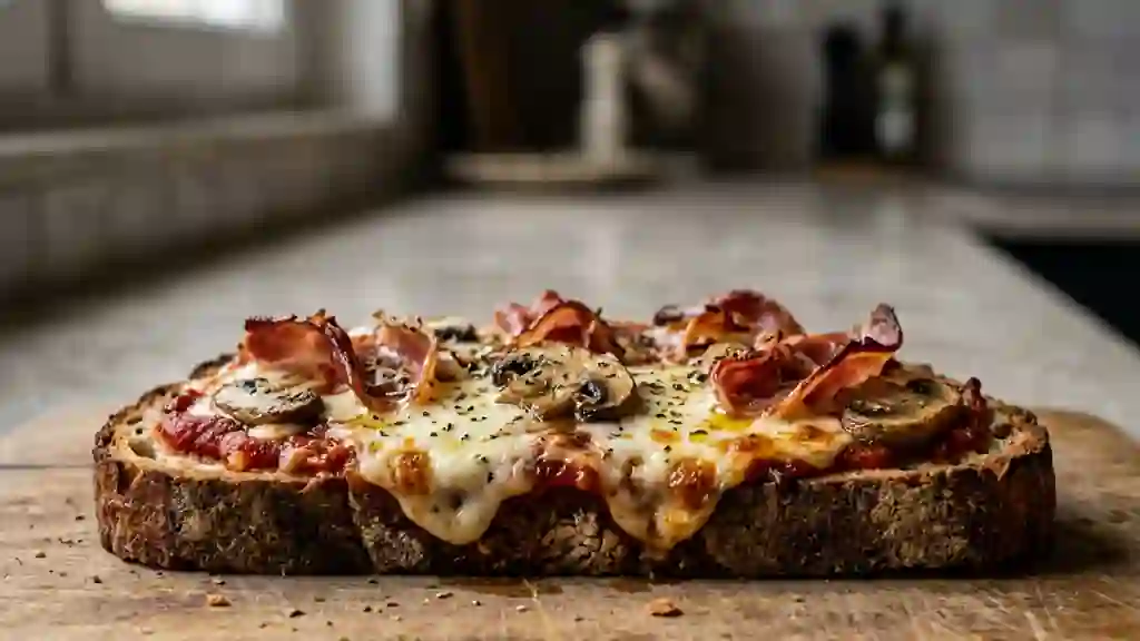 Pizza Croustillante sur Pain Poilâne - Photo de présentation