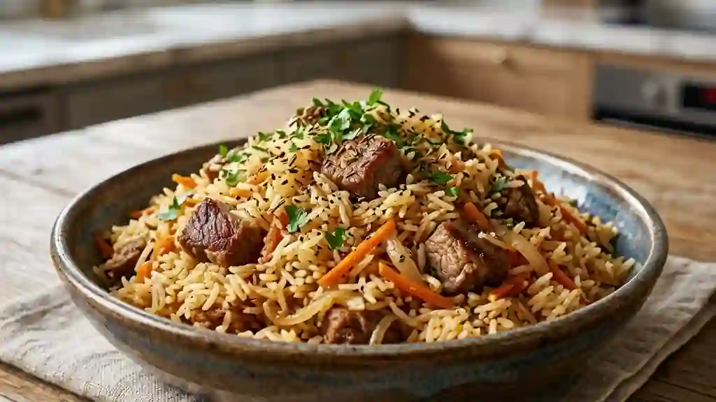 Plov Ouzbek Fondant à l'Agneau et Cumin - Photo de présentation