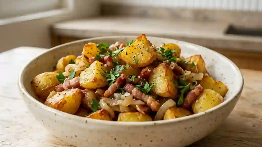 Poêlée campagnarde croustillante aux lardons - Photo de présentation
