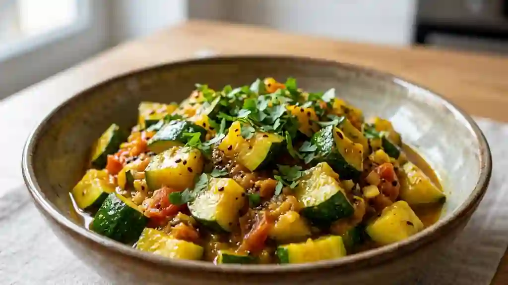 Poêlée de Courgettes aux Épices Indiennes - Photo de présentation