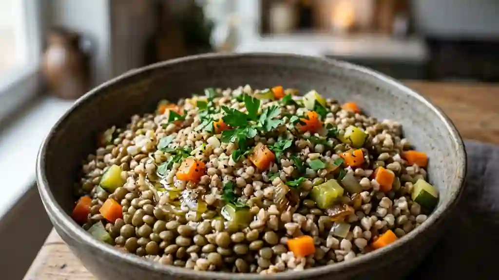 Poêlée fondante de lentilles et sarrasin - Photo de présentation