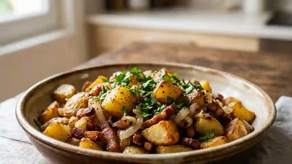 Poêlée paysanne au lard et pommes de terre - Photo de présentation