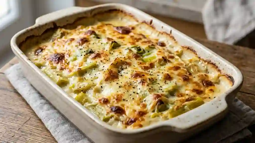 Poireaux Fondants et Crème Muscadée - Photo de présentation