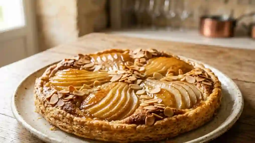 Tarte Bourdaloue fondante aux amandes - Photo de présentation