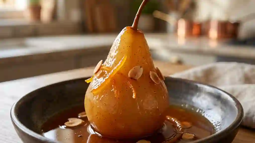 Poires fondantes infusées aux épices douces - Photo de présentation