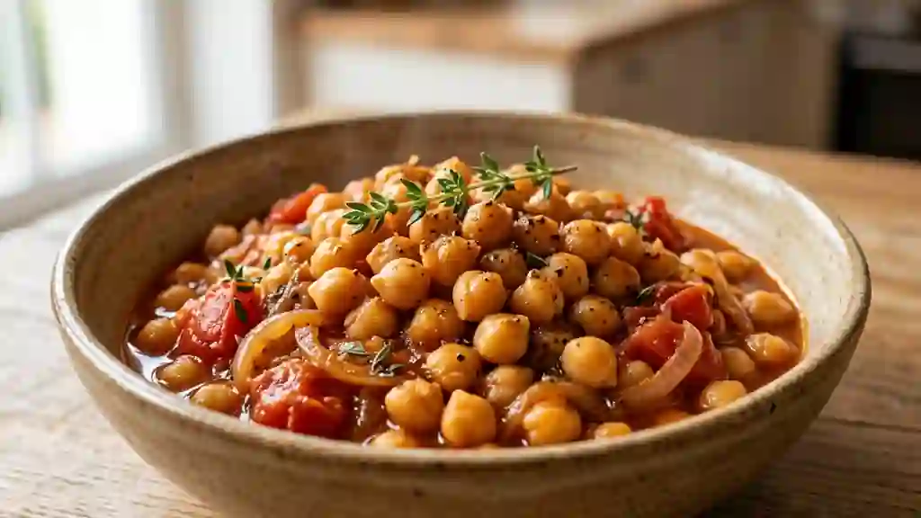 Pois chiches fondants au thym et paprika - Photo de présentation