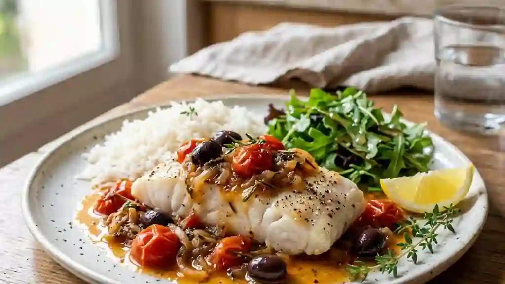 Poisson au four façon provençale - Photo de présentation
