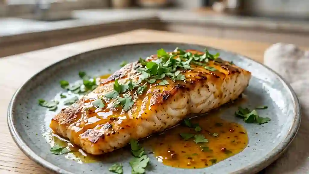 Poisson Glacé à l'Orange et Épices Douces - Photo de présentation