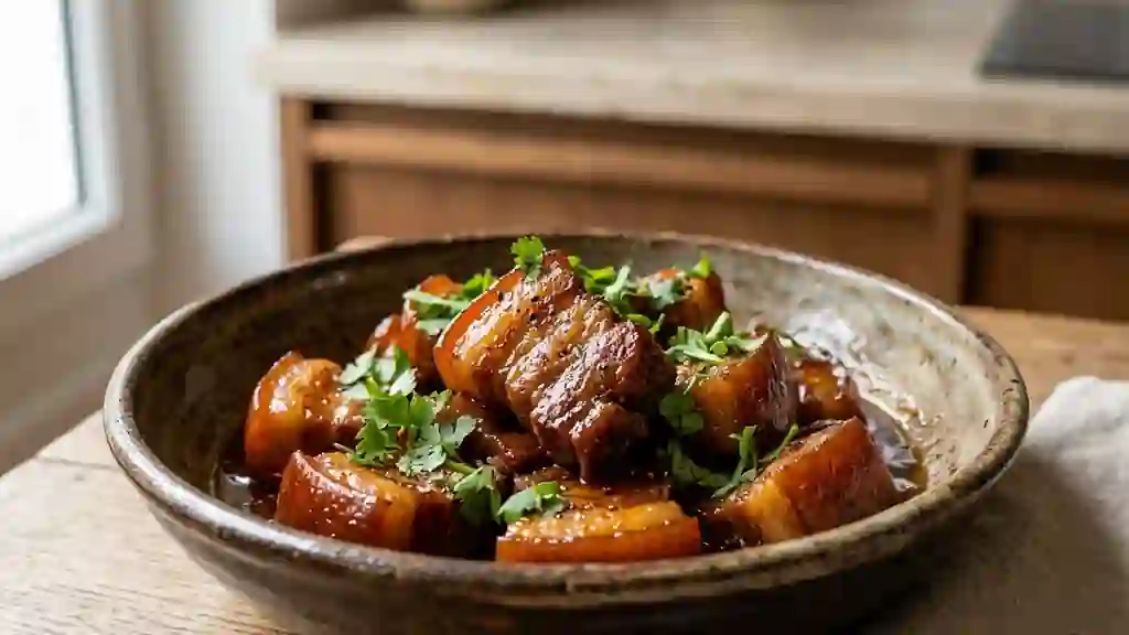 Porc au caramel vietnamien fondant - Photo de présentation