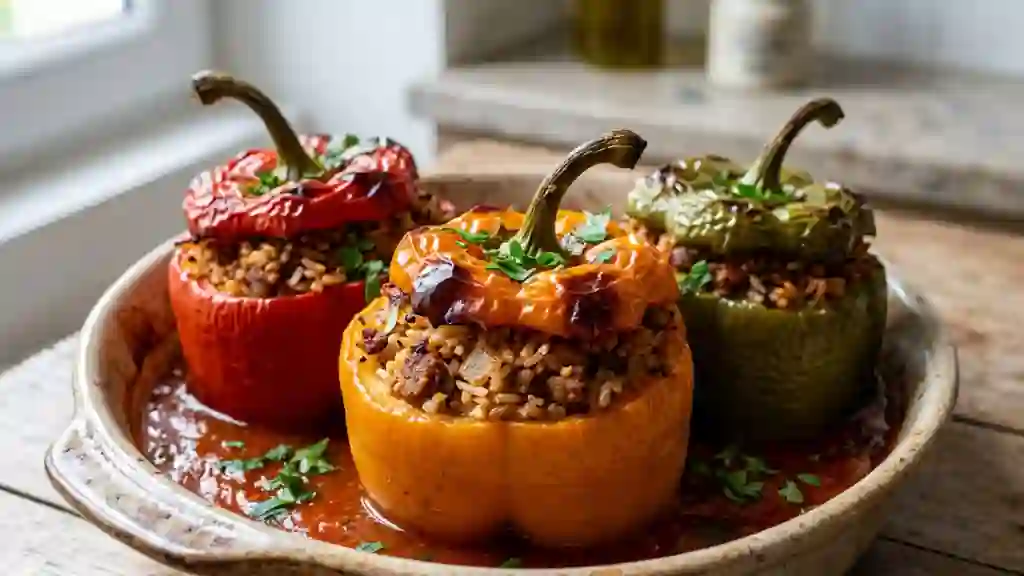 Poivrons farcis fondants au paprika - Photo de présentation