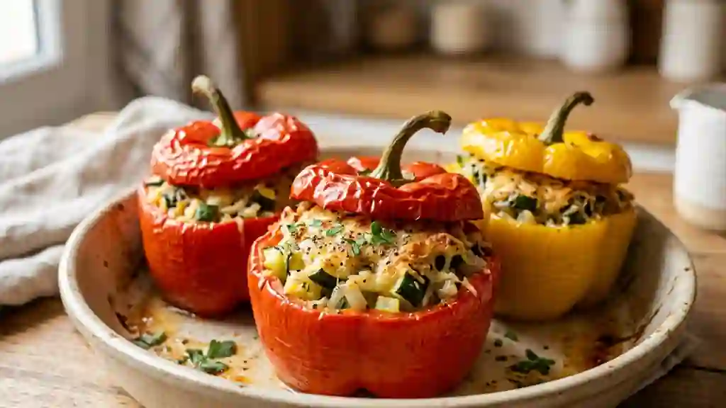 Poivrons rôtis fondants à la courgette - Photo de présentation
