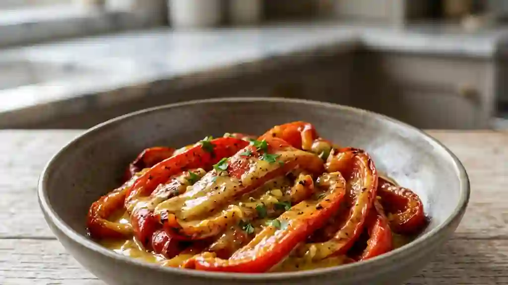 Poivrons fondants à la moutarde forte - Photo de présentation