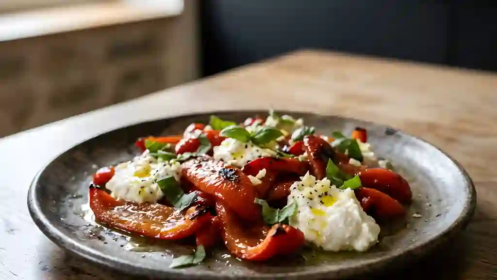 Poivrons à la ricotta et basilic - Photo de présentation