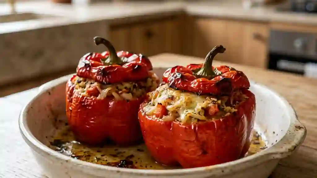 Poivrons Fondants Gratinés au Gruyère - Photo de présentation