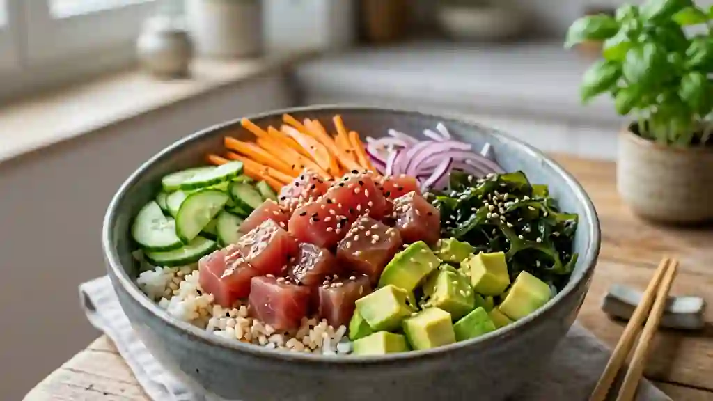 Poke Bowl Thon et Avocat Ultra-Frais - Photo de présentation