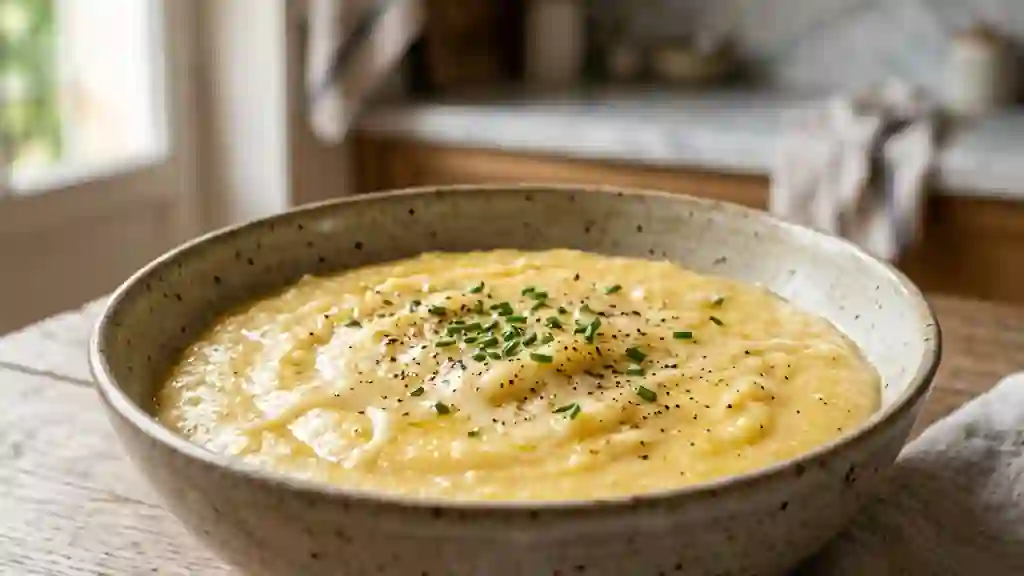 Polenta onctueuse au fromage fondant - Photo de présentation