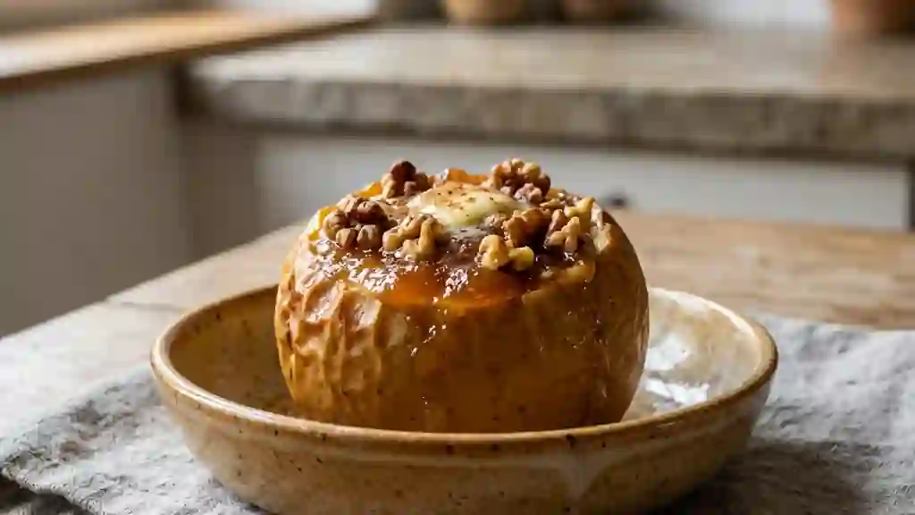 Pommes Rôties Fondantes, Coing et Noix - Photo de présentation