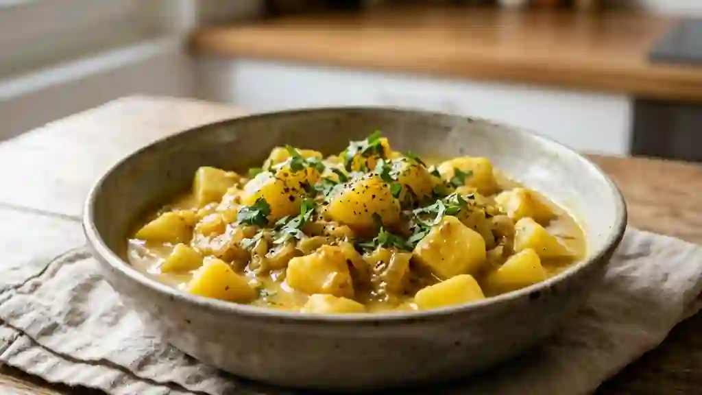 Curry de pommes de terre crémeux au lait de coco - Photo de présentation