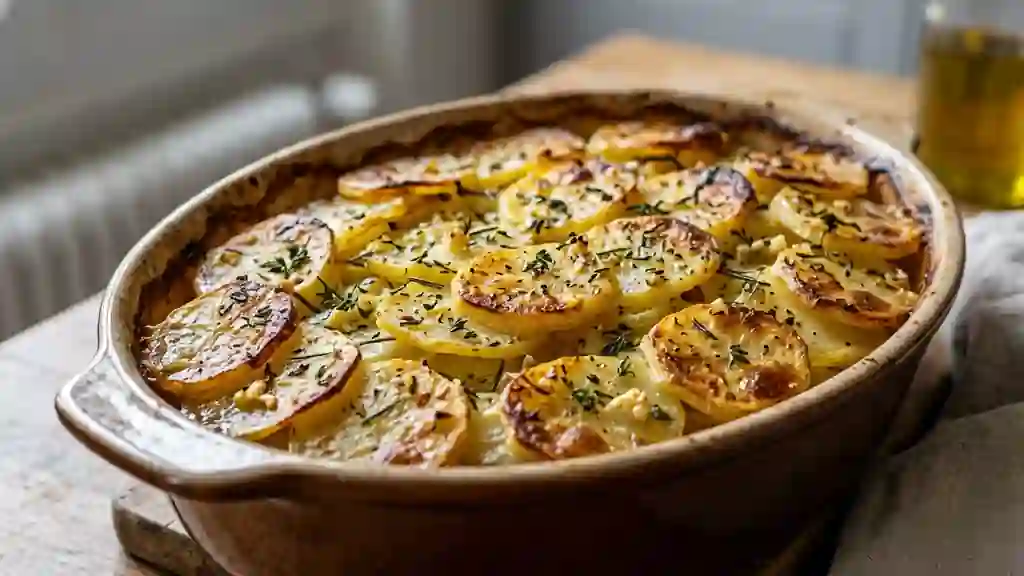 Pommes boulangères fondantes ail et romarin - Photo de présentation