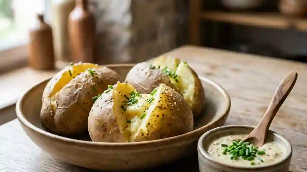 Pommes de terre fondantes et crème moutardée - Photo de présentation