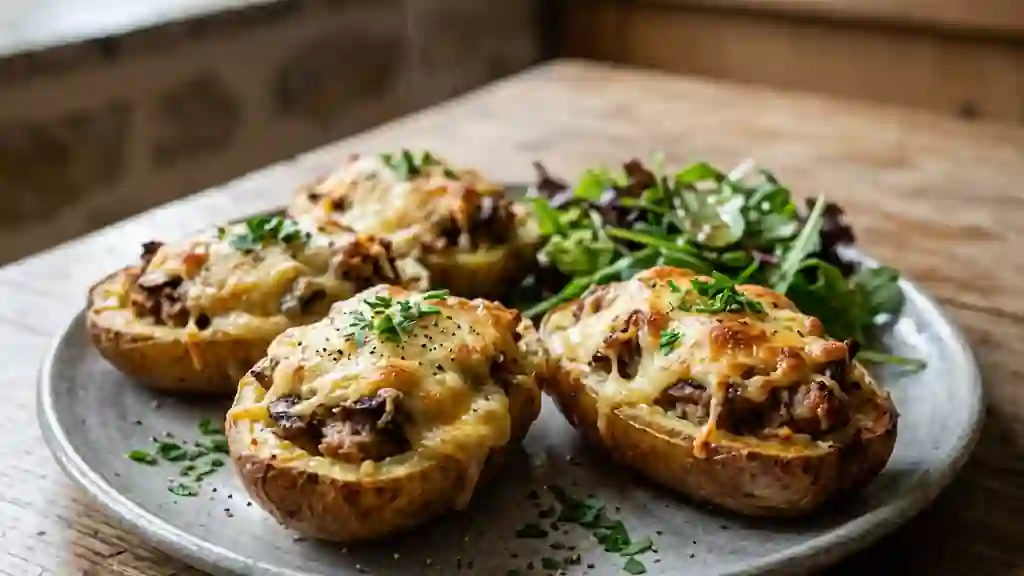 Pommes de terre farcies au four fondantes - Photo de présentation