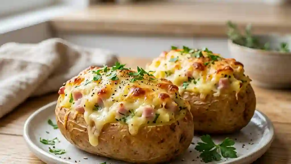 Pommes de terre farcies au fromage fondant - Photo de présentation