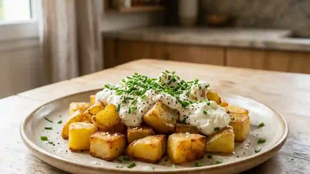 Pommes de terre sautées à la faisselle fraîche - Photo de présentation