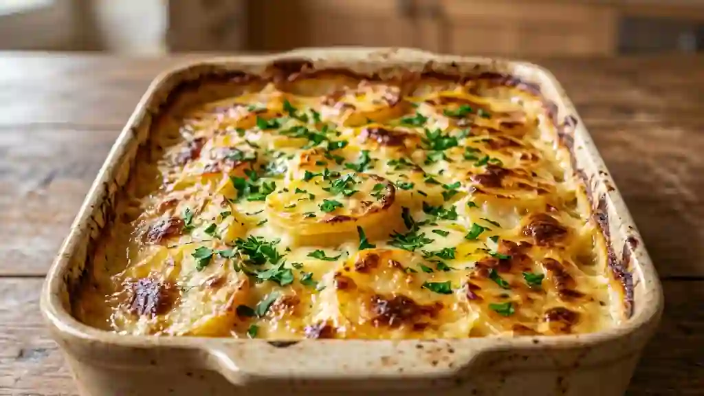 Pommes de terre fondantes à la crème d'ail - Photo de présentation
