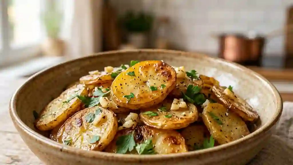 Pommes sarladaises fondantes à l'ail - Photo de présentation