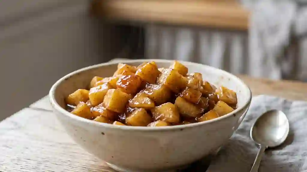 Pommes fondantes à la cannelle minute - Photo de présentation