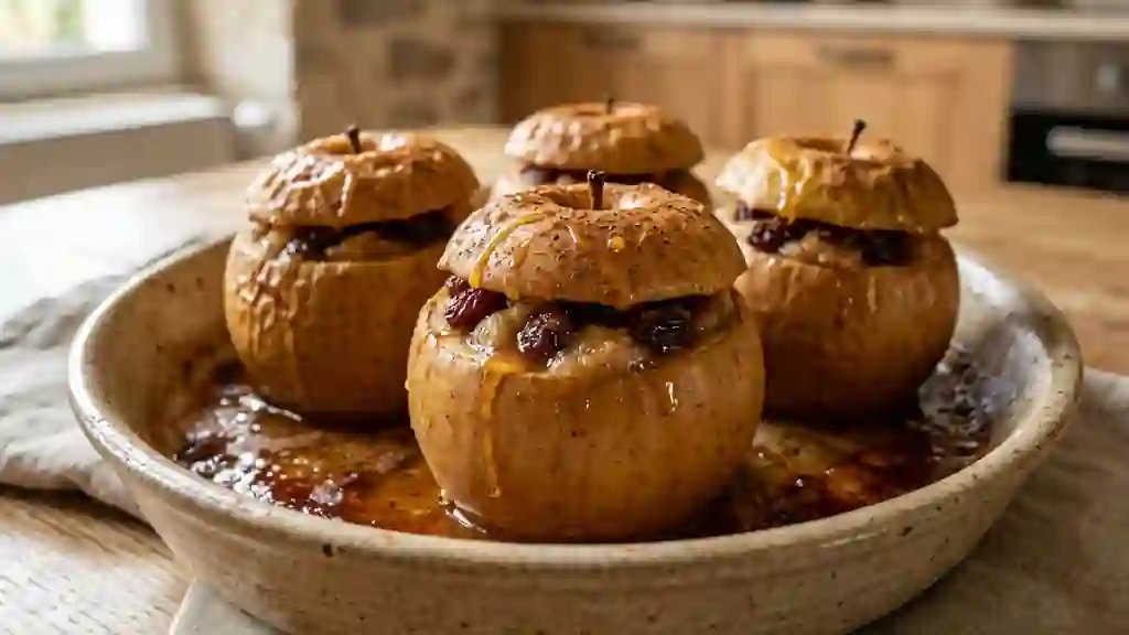 Pommes Rôties au Cœur Fondant Amande-Raisins - Photo de présentation