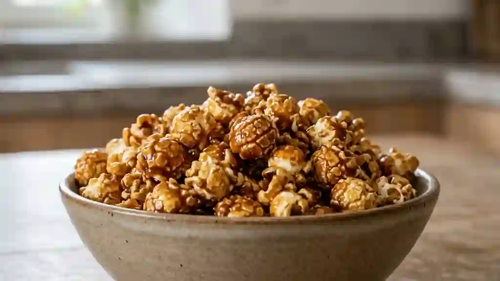 Pop-corn au caramel craquant et aéré - Photo de présentation