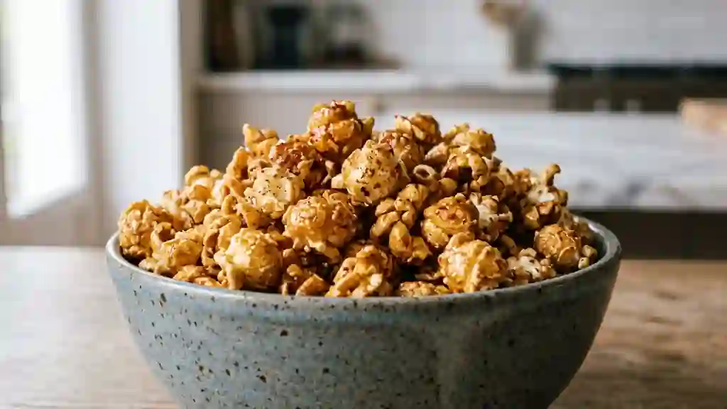 Pop-corn croustillant piment et cannelle - Photo de présentation