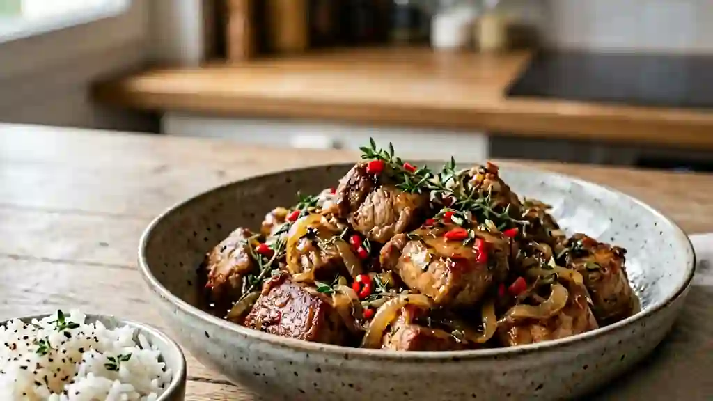 Porc Créole Saisi au Piment et Citron Vert - Photo de présentation