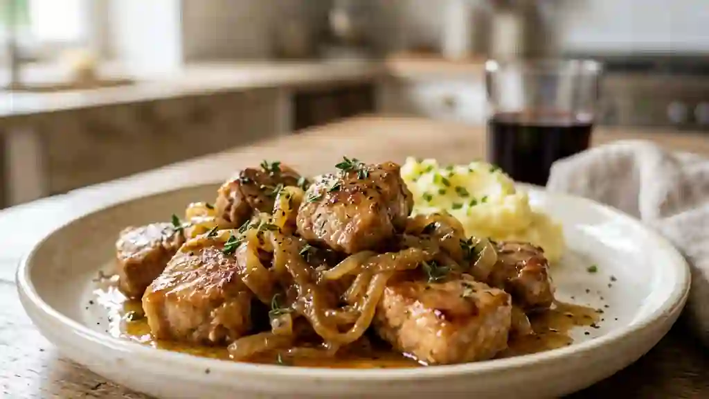 Échine de Porc aux Oignons Fondants - Photo de présentation