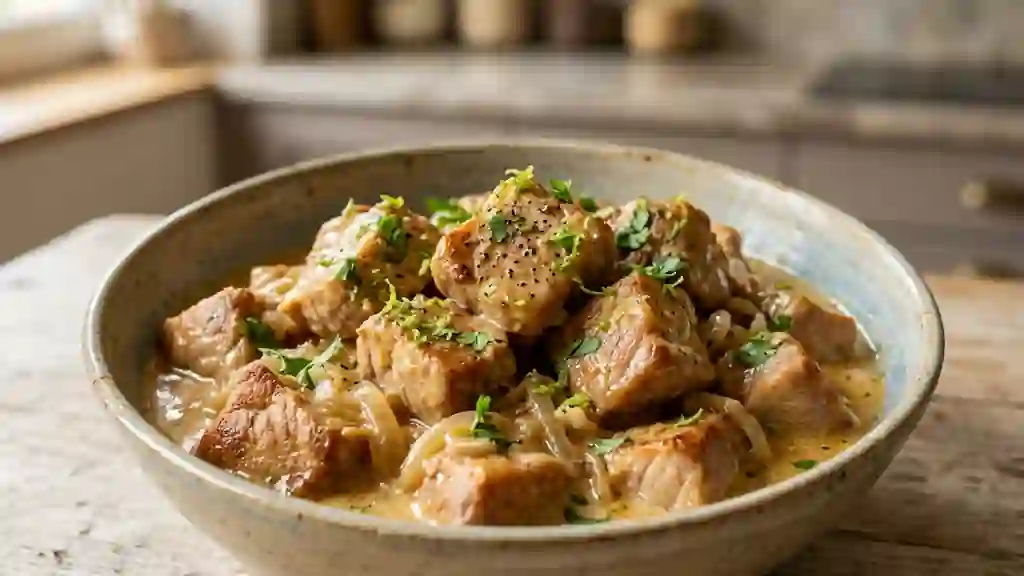 Porc au lait de coco tahitien fondant - Photo de présentation