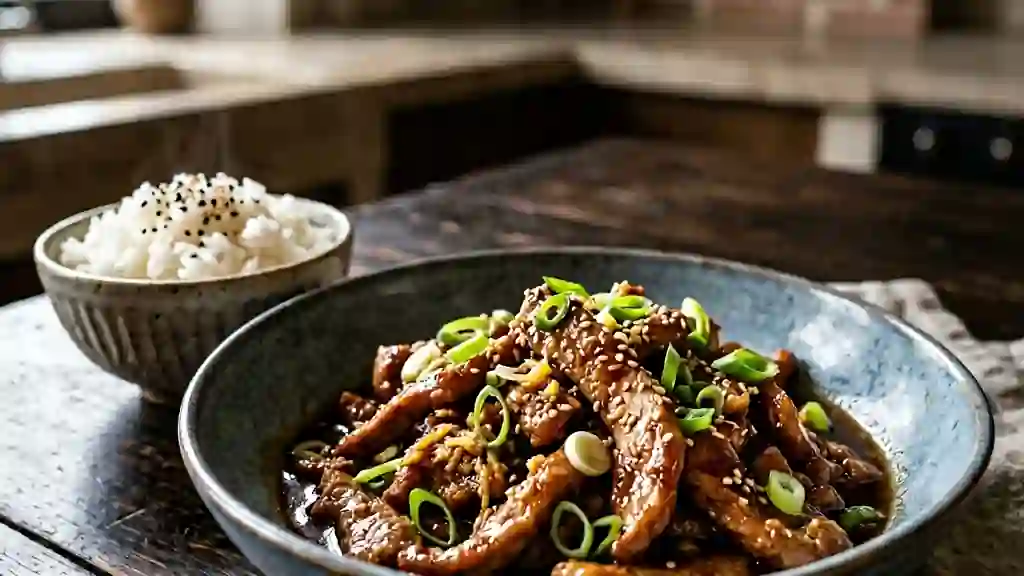 Porc Sauté au Gingembre et Soja - Photo de présentation