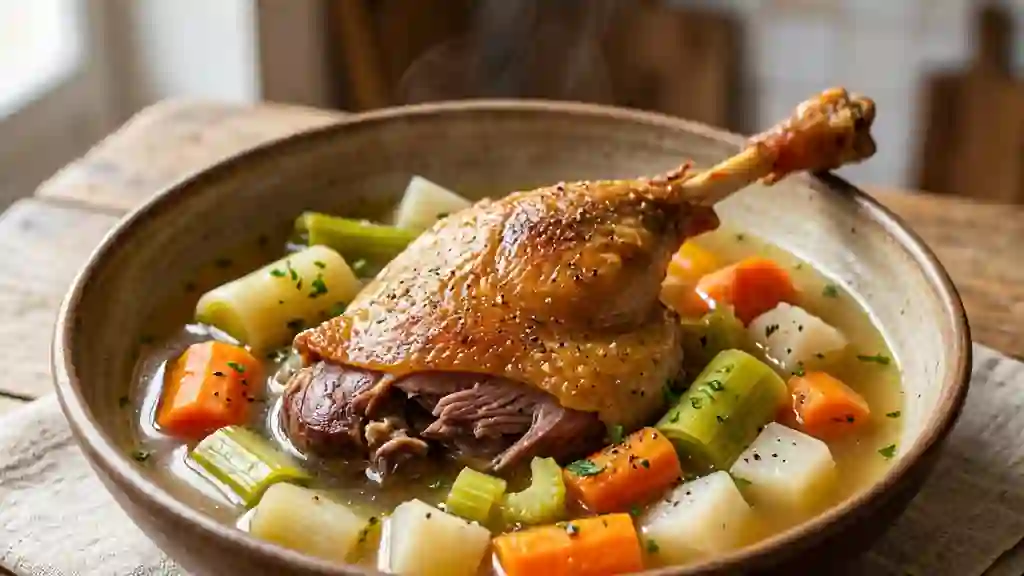 Pot-au-feu de canard fondant et parfumé - Photo de présentation