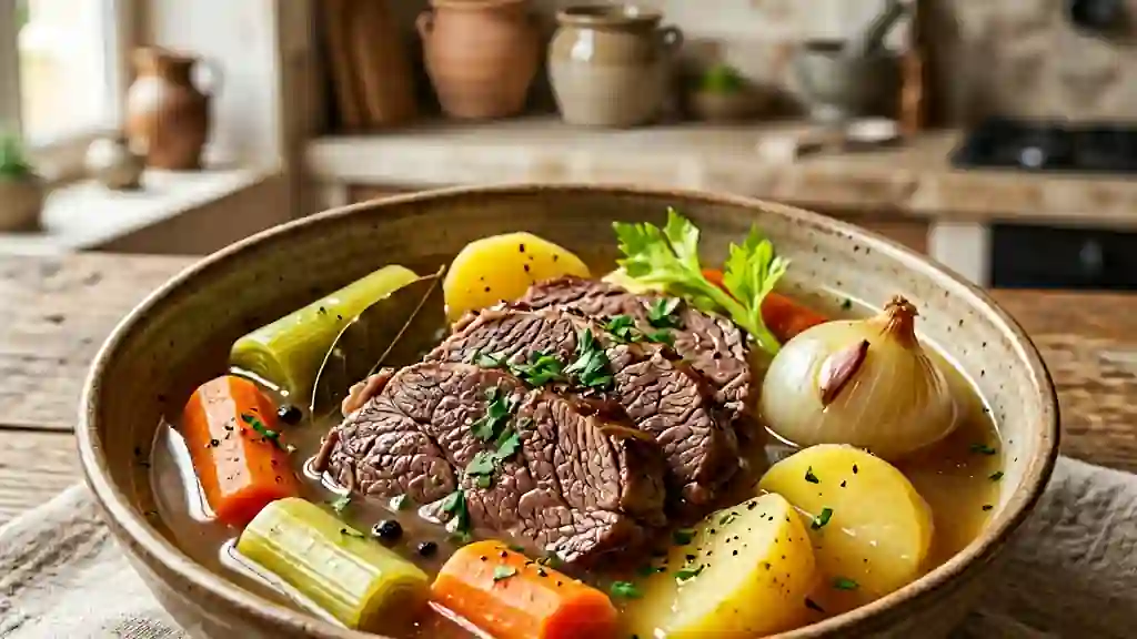 Pot-au-feu espagnol fondant et parfumé - Photo de présentation