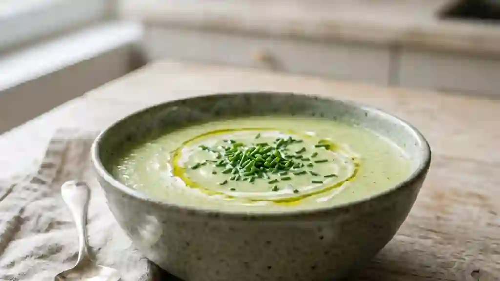 Velouté de concombre onctueux à la ciboulette - Photo de présentation