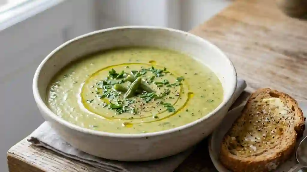 Velouté soyeux de haricots verts - Photo de présentation