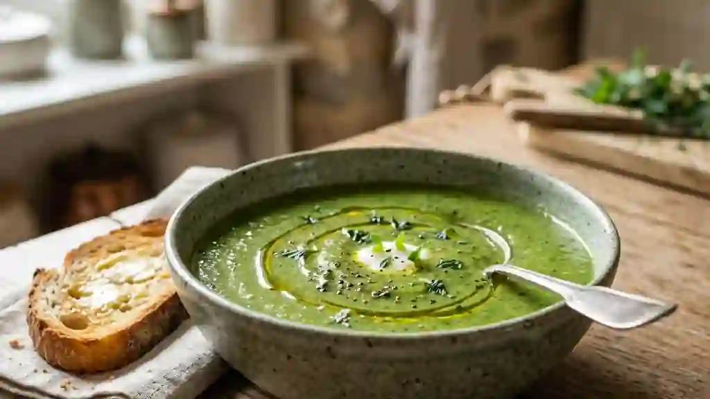 Velouté d'Orties Sauvages et Légumes d'Antan - Photo de présentation
