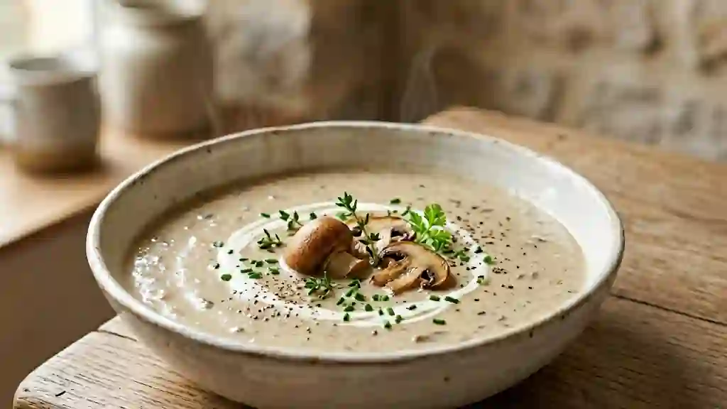 Velouté onctueux de rosés-des-prés - Photo de présentation