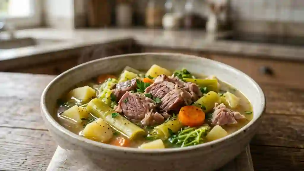 Potée rustique au porc et poireaux fondants - Photo de présentation