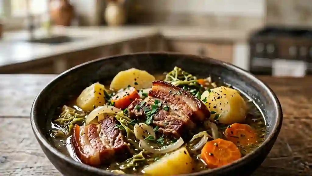 Potée liégeoise fondante au lard fumé - Photo de présentation